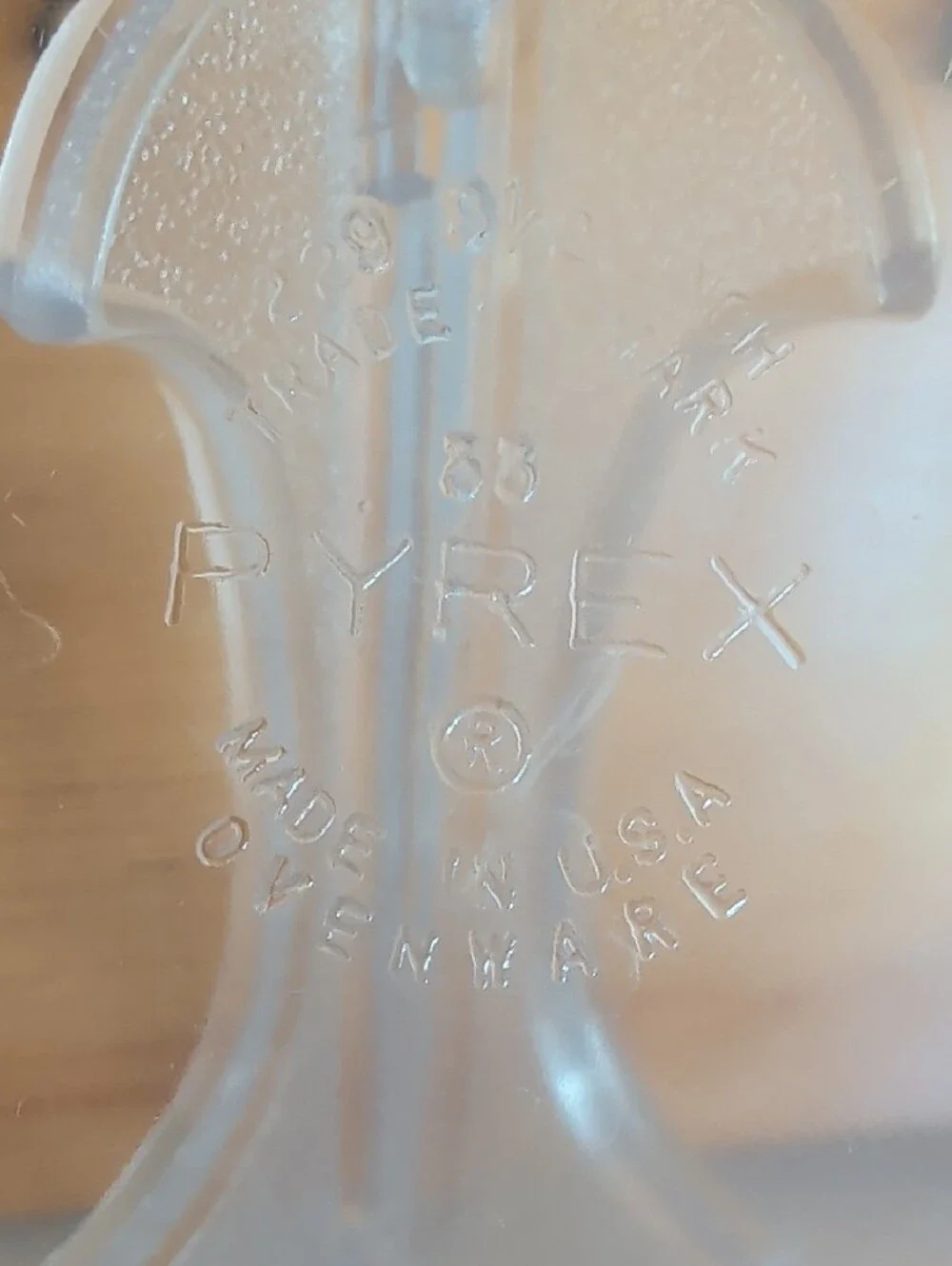 Pyrex clear glass